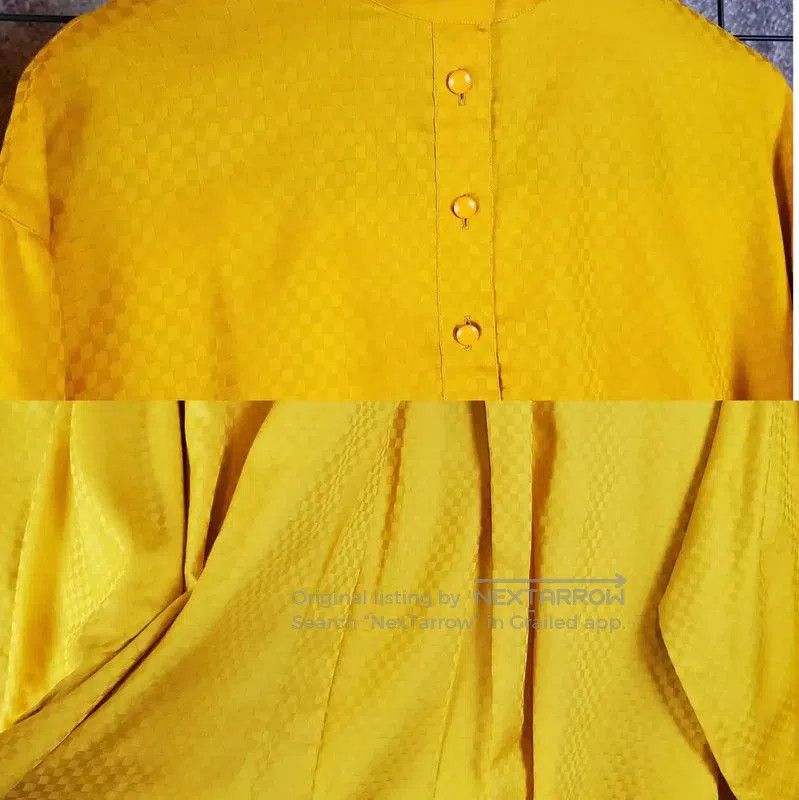 Dior Dior Yellow Long Sleeve Cotton Check Shirt . Size M / US 6-8 / IT 42-44 - 5 Thumbnail