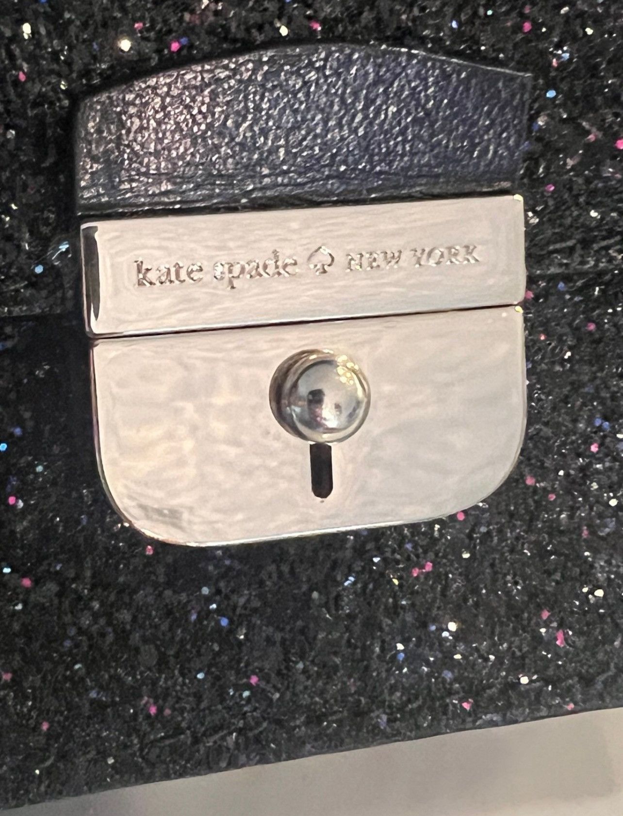 Kate Spade Kate Spade Sunset Lane Eden Black Glitter Crossbody Purse Size ONE SIZE - 7 Thumbnail