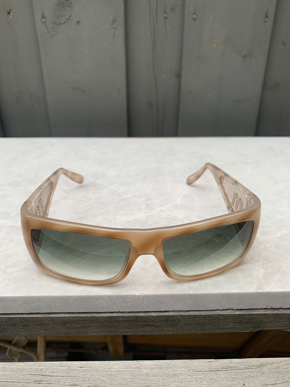 Miu Miu × Prada × Vintage 2000s Miu Miu Sunglasses Mesh Side Y2K Vintage Prada SMU01H Size ONE SIZE - 13 Thumbnail