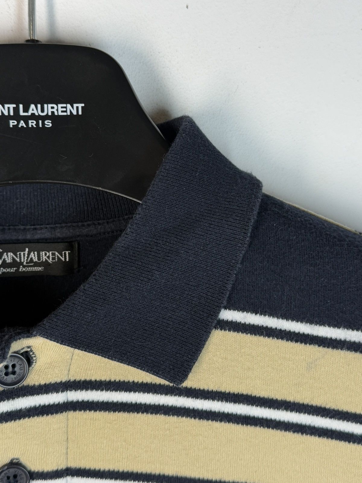 Yves Saint Laurent 90s YSL Sweatshirt 1/4 Button Up Sweater Vintage rare Size US XL / EU 56 / 4 - 10 Thumbnail