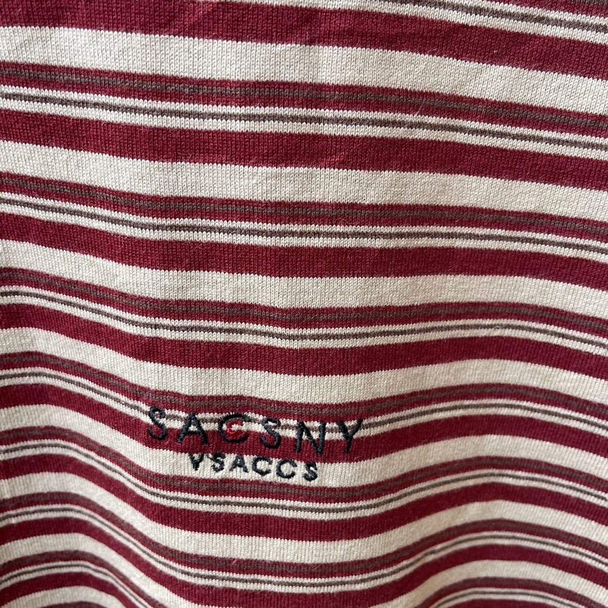 Designer × Vintage × Yohji Yamamoto 🔥🇯🇵NOS Unworm Sacsny Ysaccs By Yohji Yamamoto Striped Tee Size US M / EU 48-50 / 2 - 6 Thumbnail