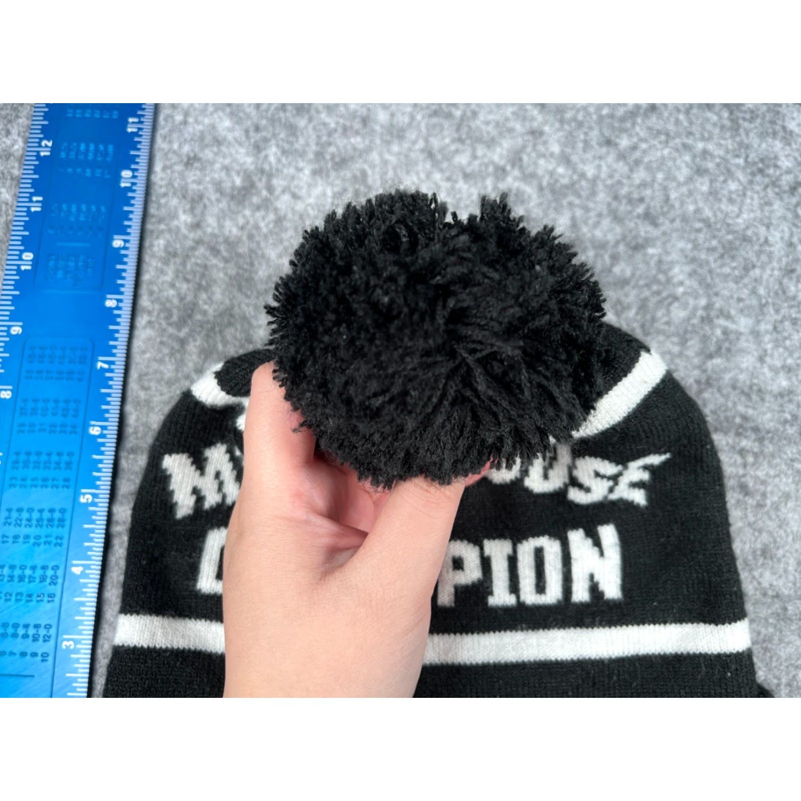 Disney VINTAGE: Disney x Neff Mickey Mouse Champion Beanie Toque Adult OneSize Black Acrylic Pom Size ONE SIZE - 4 Thumbnail