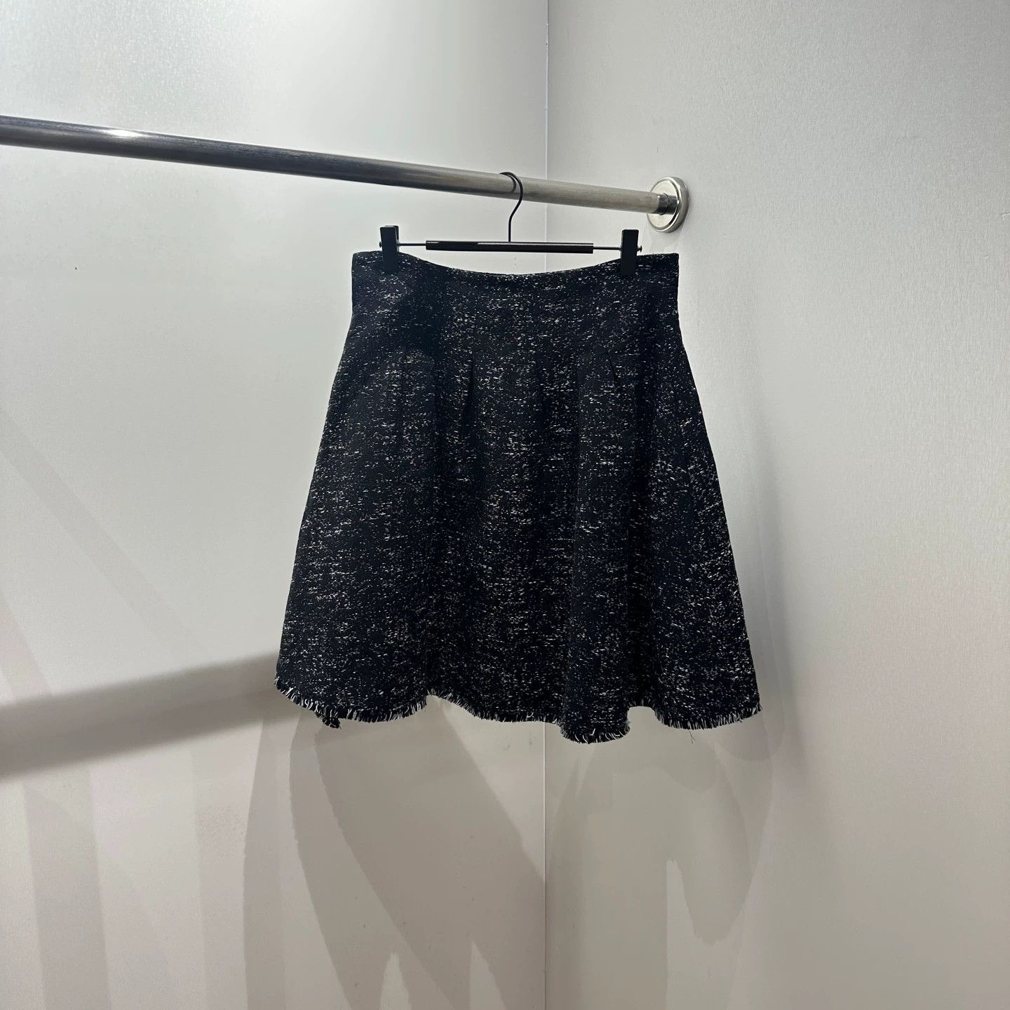 Christian Dior Monsieur Dior mar100 black fringe skirt 42 Size 30" / US 8 / IT 44 - 2 Thumbnail