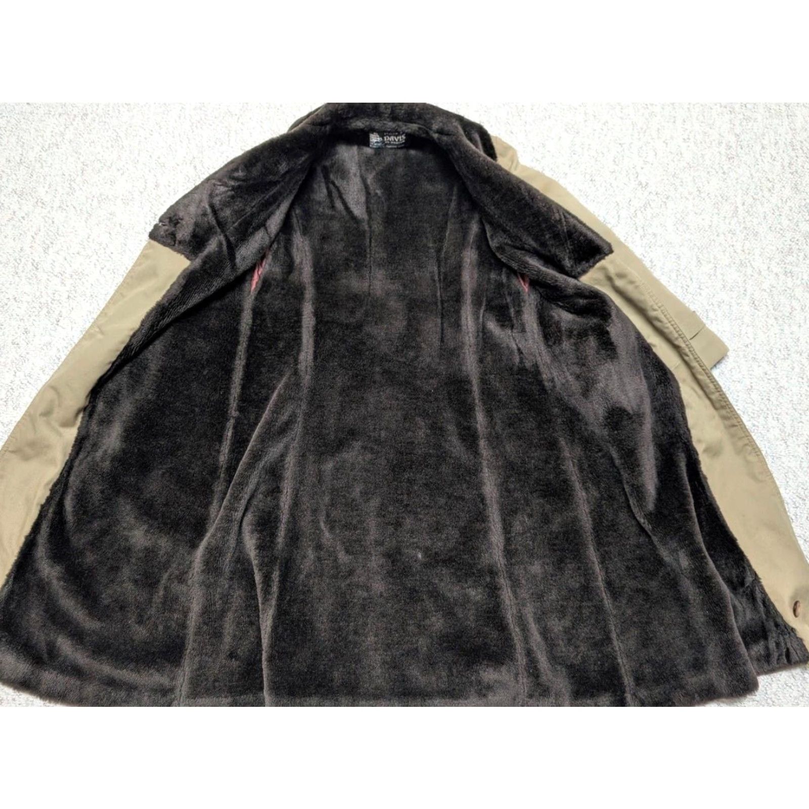 Vintage VINTAGE overcoat BELTED COAT Women M tan faux fur acrylic pile 1970s-80s Size M / US 6-8 / IT 42-44 - 6 Thumbnail