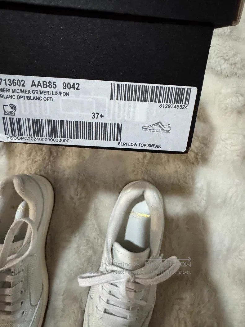Saint Laurent Paris Saint Laurent Paris Ladies White Sneakers Size US 7 / IT 37 - 9 Thumbnail
