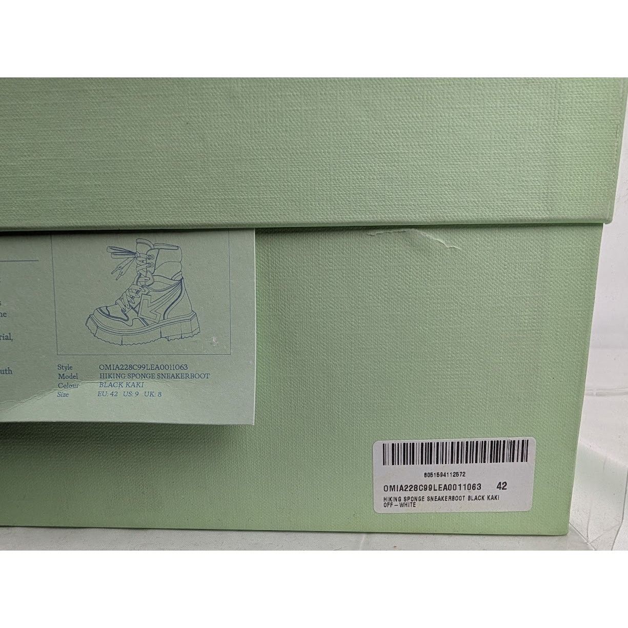 Off-White o1rshd1 Hiking Sponge Sneakers in Black / Khaki Size US 9 / EU 42 - 17 Thumbnail