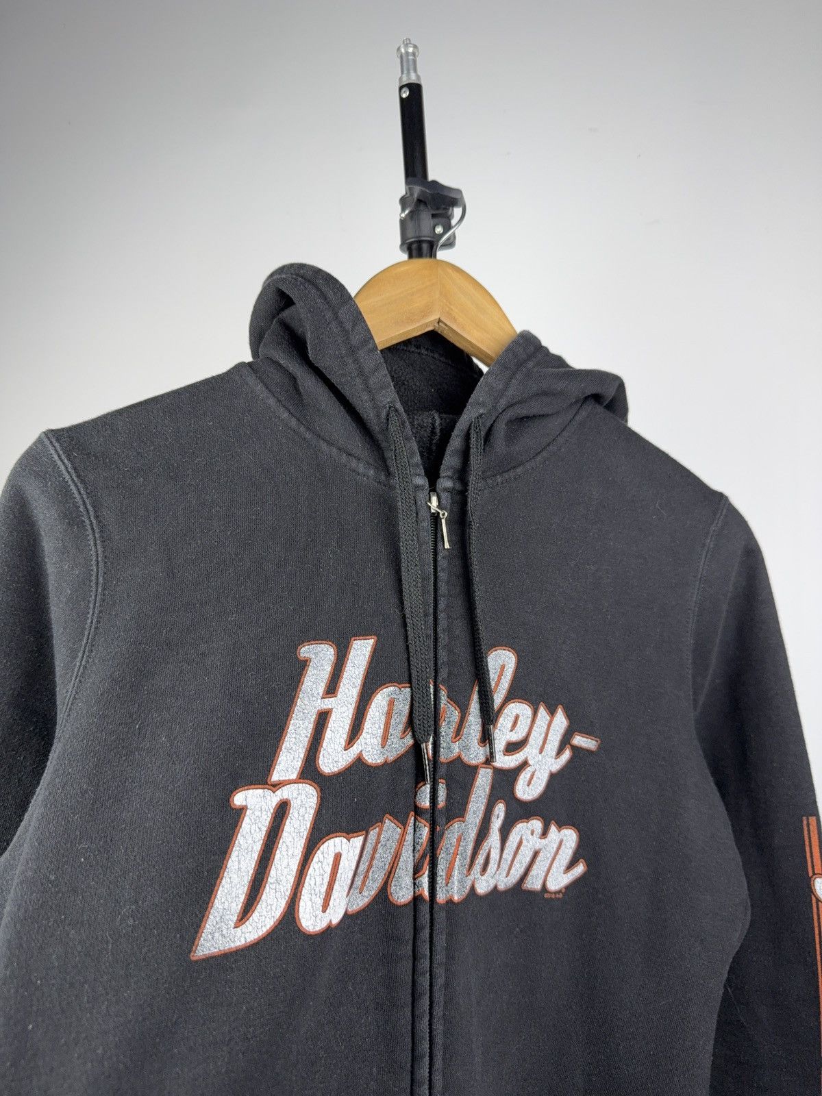 Harley Davidson Vintage 2018 Harley-Davidson Bergstrasse Germany Zip Hoodie Size S / US 4 / IT 40 - 2 Thumbnail