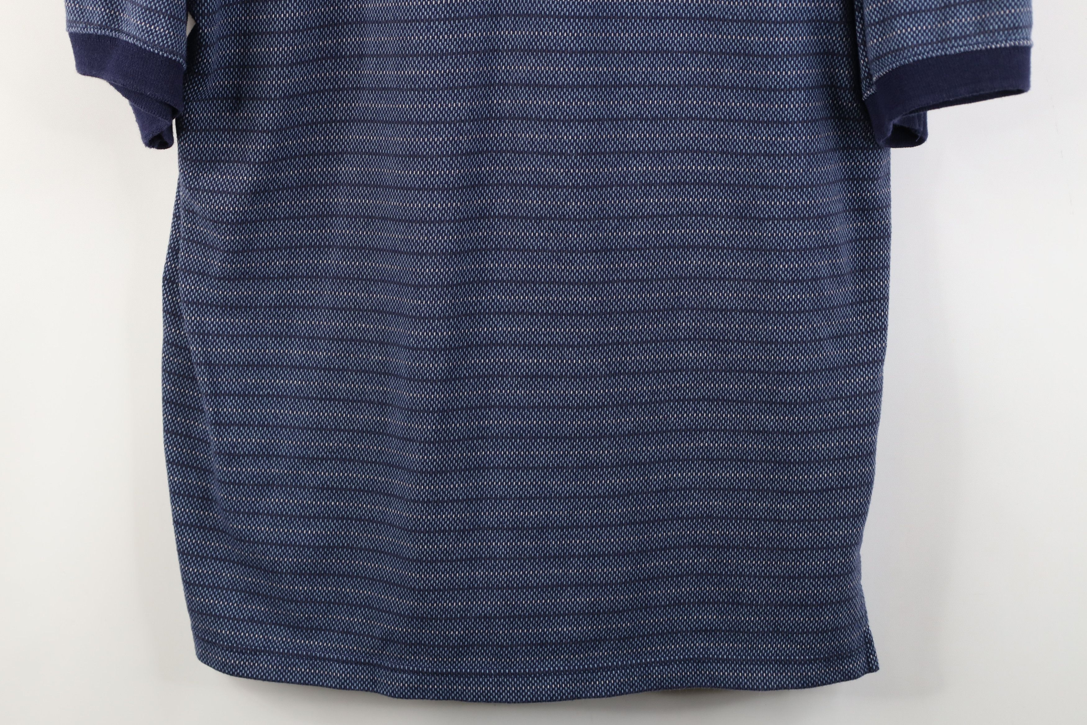 Vintage Vintage 90s Streetwear Striped Thermal Knit Golf Polo Shirt Size US L / EU 52-54 / 3 - 3 Thumbnail