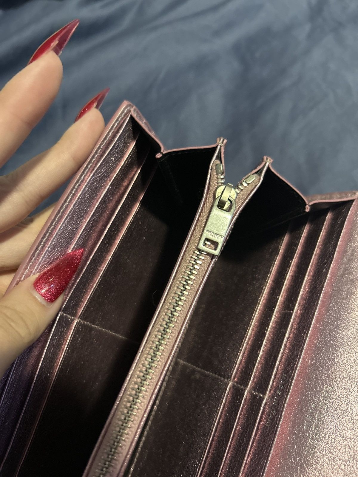 Saint Laurent Paris Saint laurent metallic pink long wallet Size ONE SIZE - 9 Thumbnail