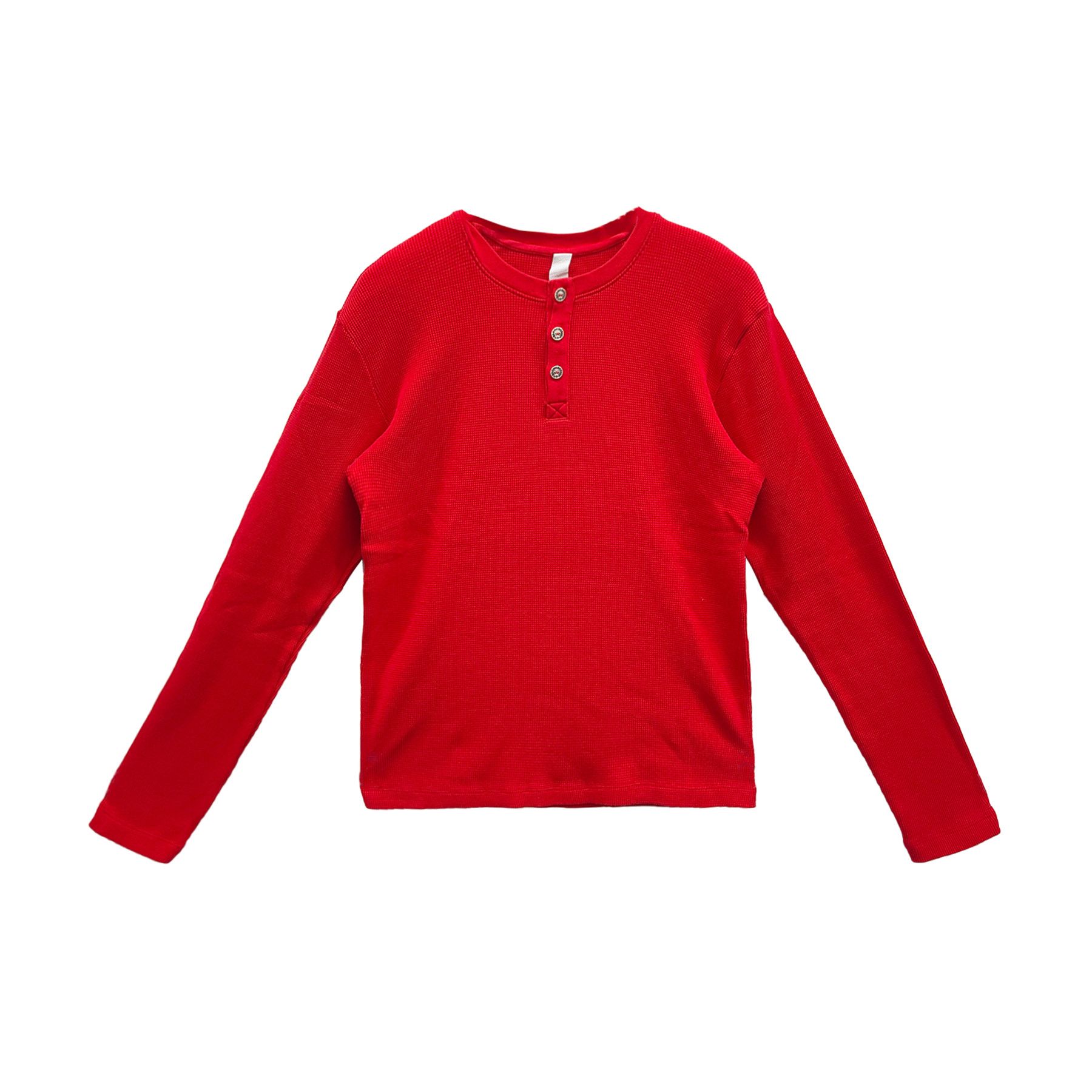 Chrome Hearts Chrome Hearts Henley Embroidered Thermal Red T-Shirt Tee Size US M / EU 48-50 / 2 - 1 Thumbnail