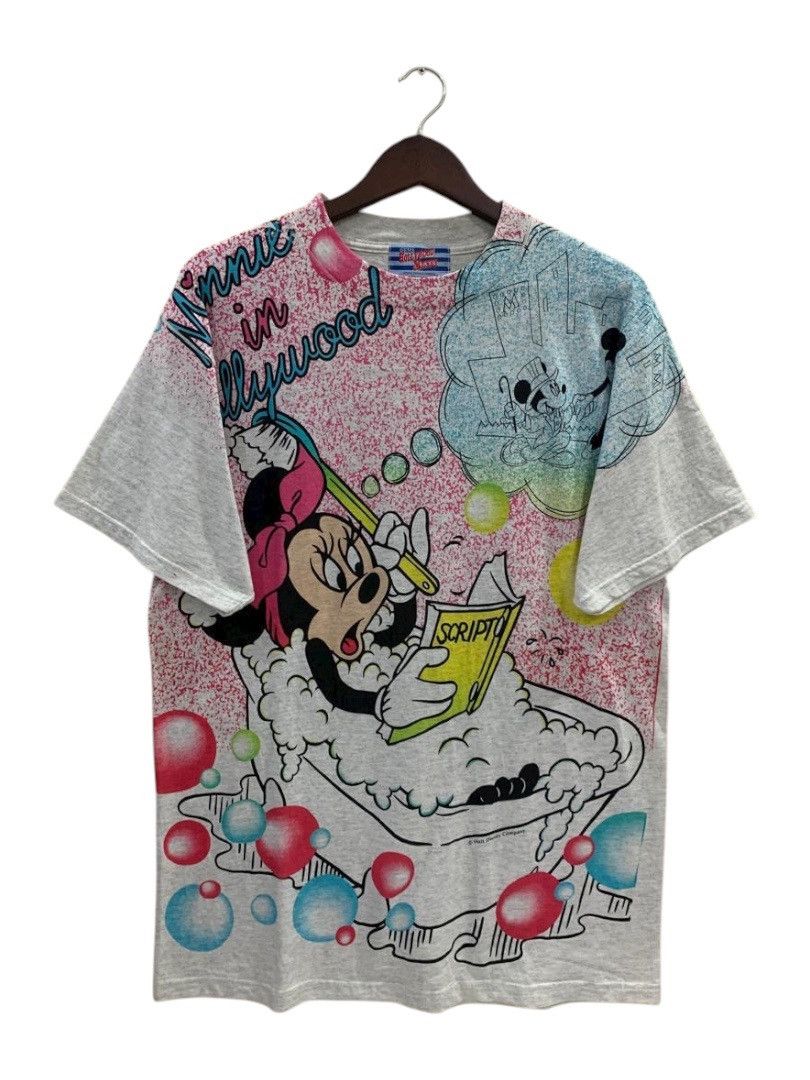 Vintage 1990s Disney Minnie In Hollywood Overprint Tee