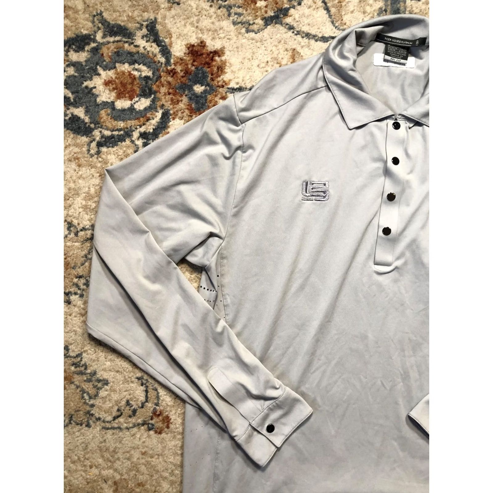 Nike Nike Tiger Woods Platinum Shirt Mens M Long Sleeve Golf Dri-Fit Size US M / EU 48-50 / 2 - 3 Thumbnail