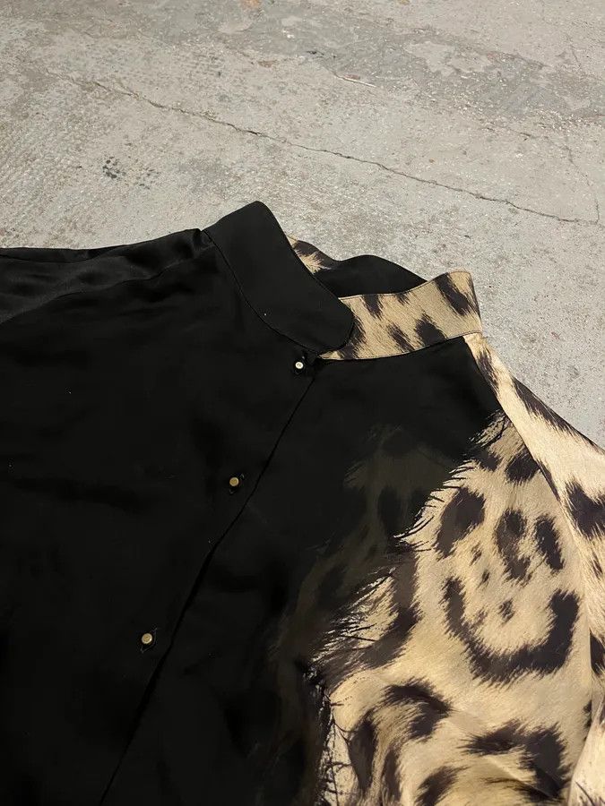 Roberto Cavalli AW2001 Roberto Cavalli Black Silk Leopard Print Shirt Size L / US 10 / IT 46 - 5 Thumbnail
