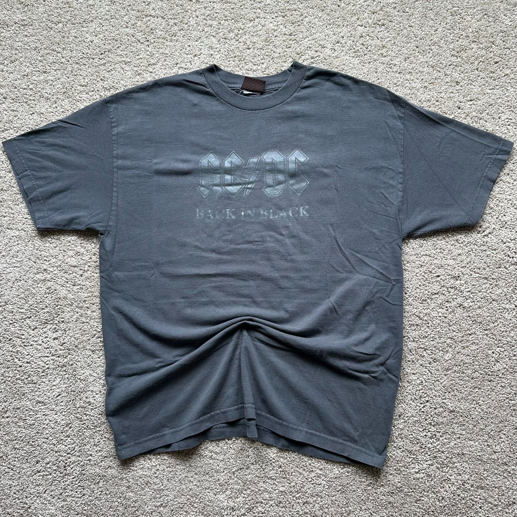 AC/DC Vintage Y2K AC/DC Back in Black T-Shirt Distressed Punk Grun Size US L / EU 52-54 / 3 - 1 Thumbnail