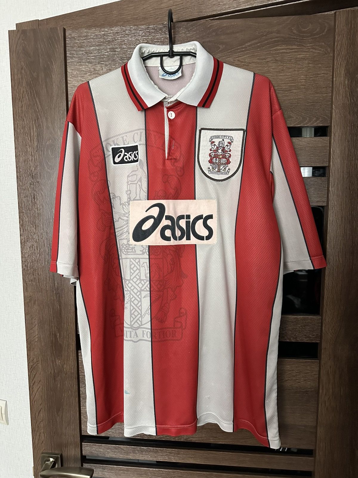 Asics 1996/1997 Stoke City Asics Vintage Soccer Jersey T-Shirt Kit Size US XL / EU 56 / 4 - 3 Thumbnail