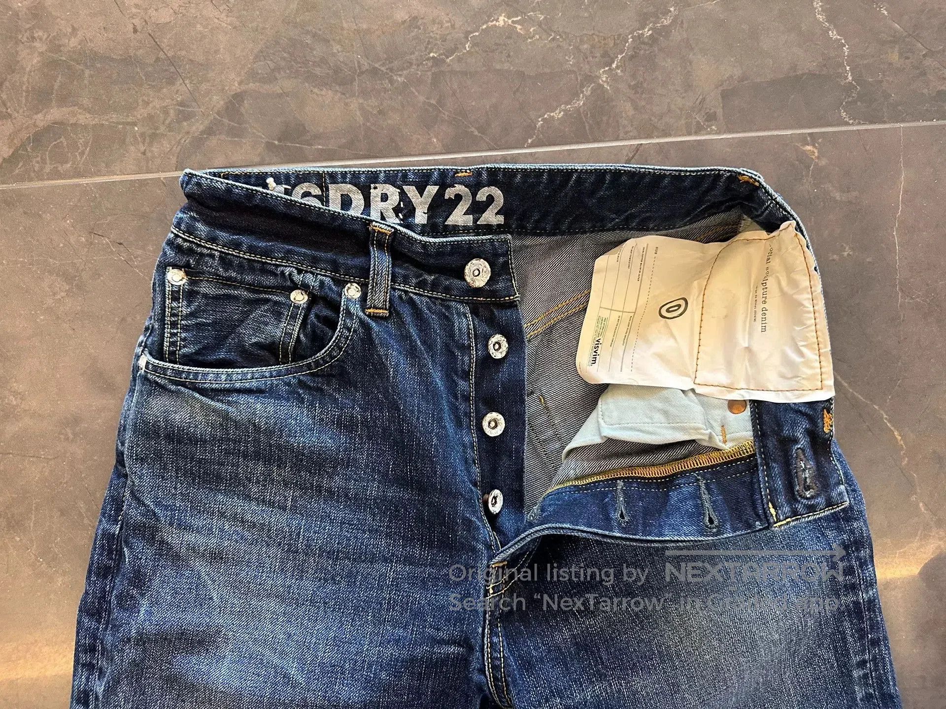 Visvim VISVIM W16 DRY-22 Washed Jeans. Size 22" - 3 Thumbnail