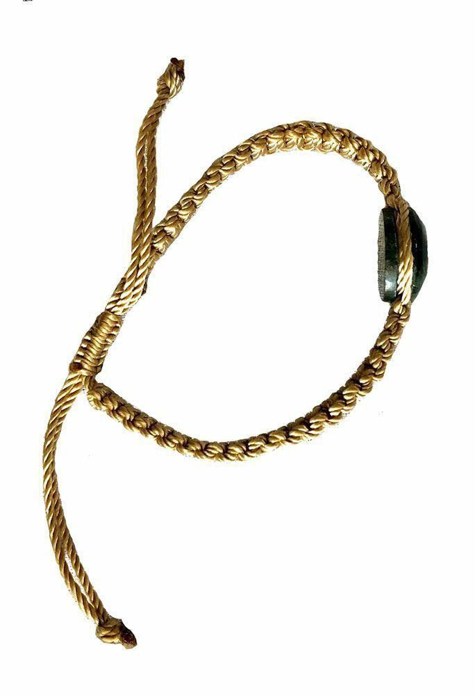 Designer New Yellow Waxed Nylon Hand Made Bracelet Size ONE SIZE - 2 Thumbnail