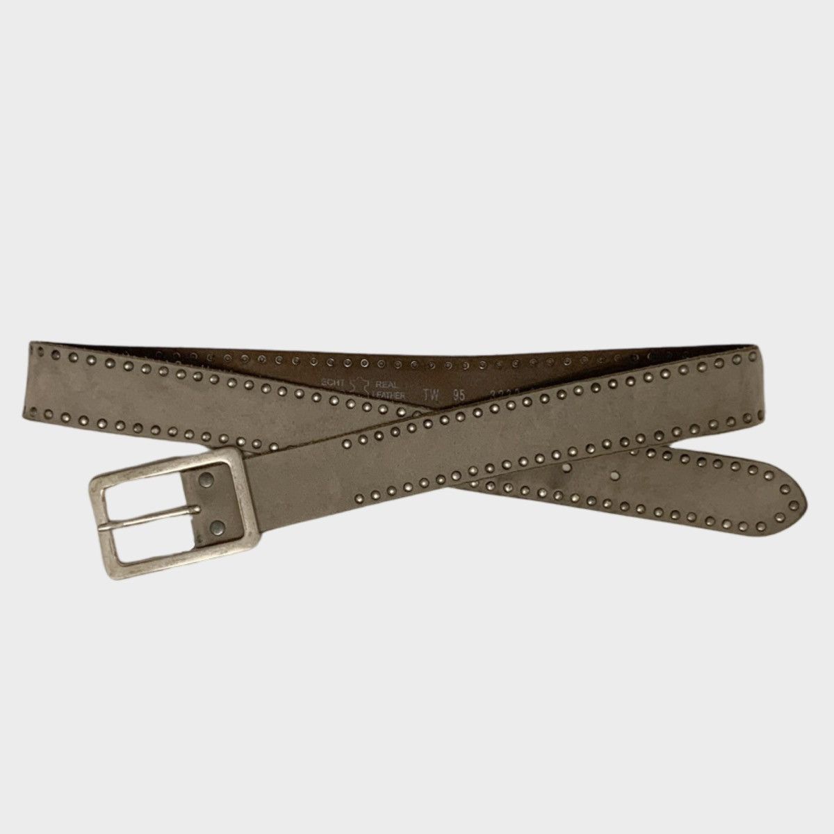 vanzetti vintage beige leather belt