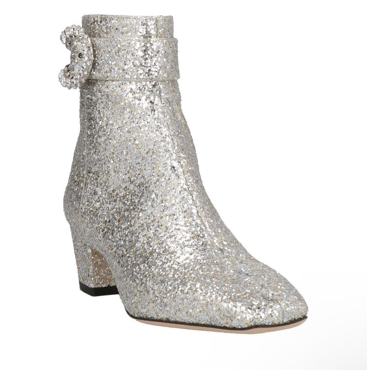 Jimmy Choo JIMMY CHOO Dazzling Coarse Glitter Fabric Crystal Myan Boots Size US 8 / IT 38 - 2 Thumbnail