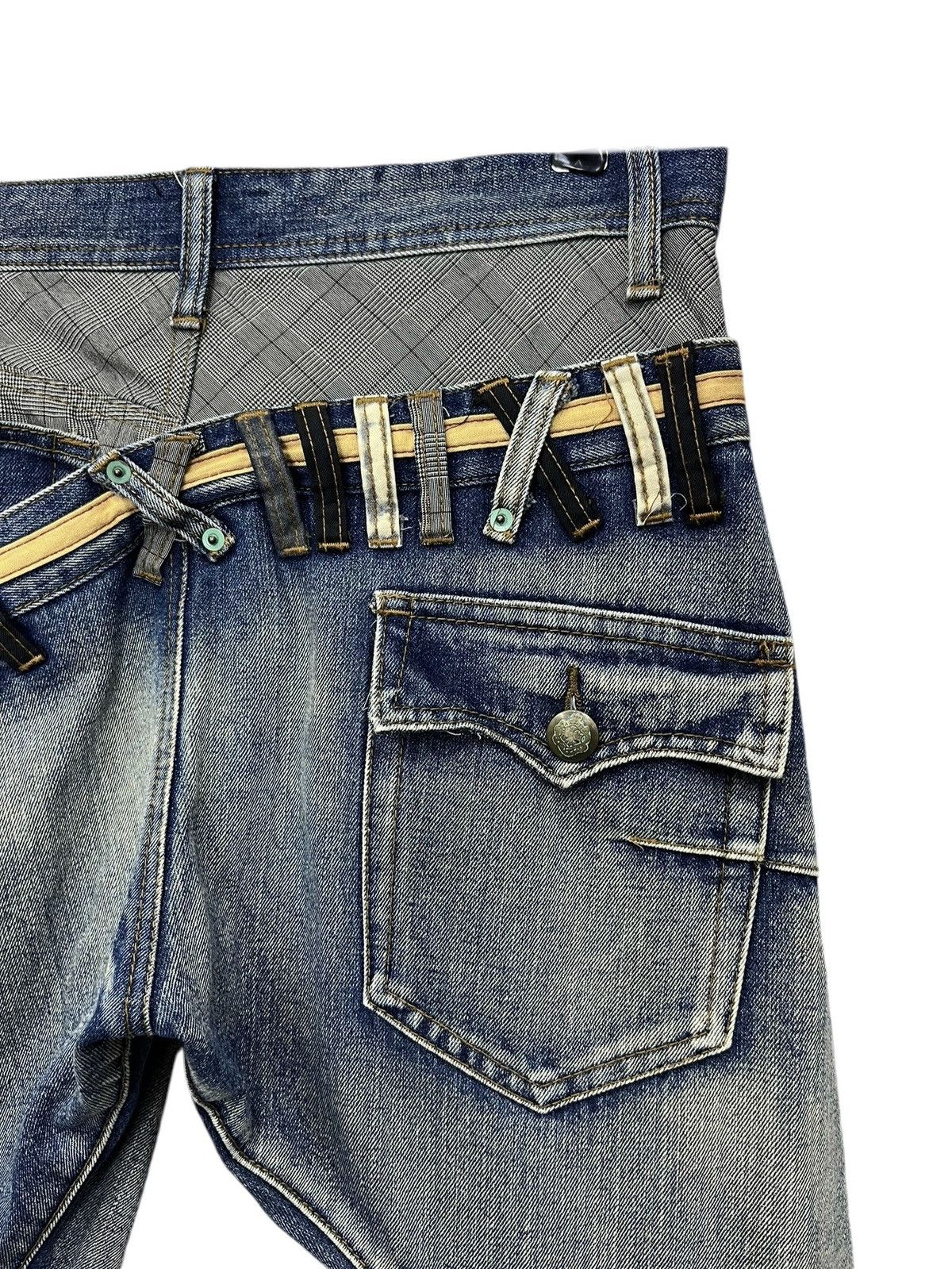 Breath & Stone BREATHMINT Grunge Double Waist Slanted Mudwash Exotic Denim Size US 31 - 7 Thumbnail
