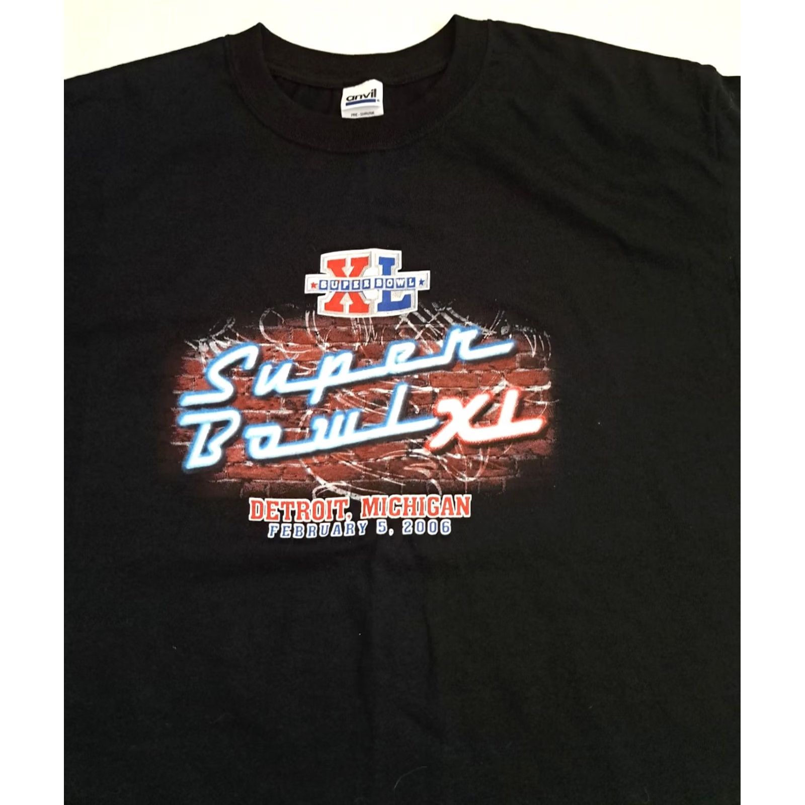 Anvil Vintage Super Bowl XL 2006 Detroit Michigan XL Shirt Anvil Size US XL / EU 56 / 4 - 2 Thumbnail