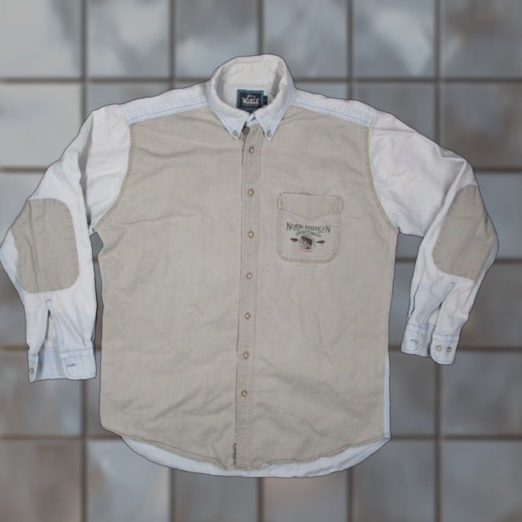 Vintage VINTAGE Woolrich American Sportsman Fishing Shirt Mens Large Beige Cotton Button Up Size US L / EU 52-54 / 3 - 1 Thumbnail