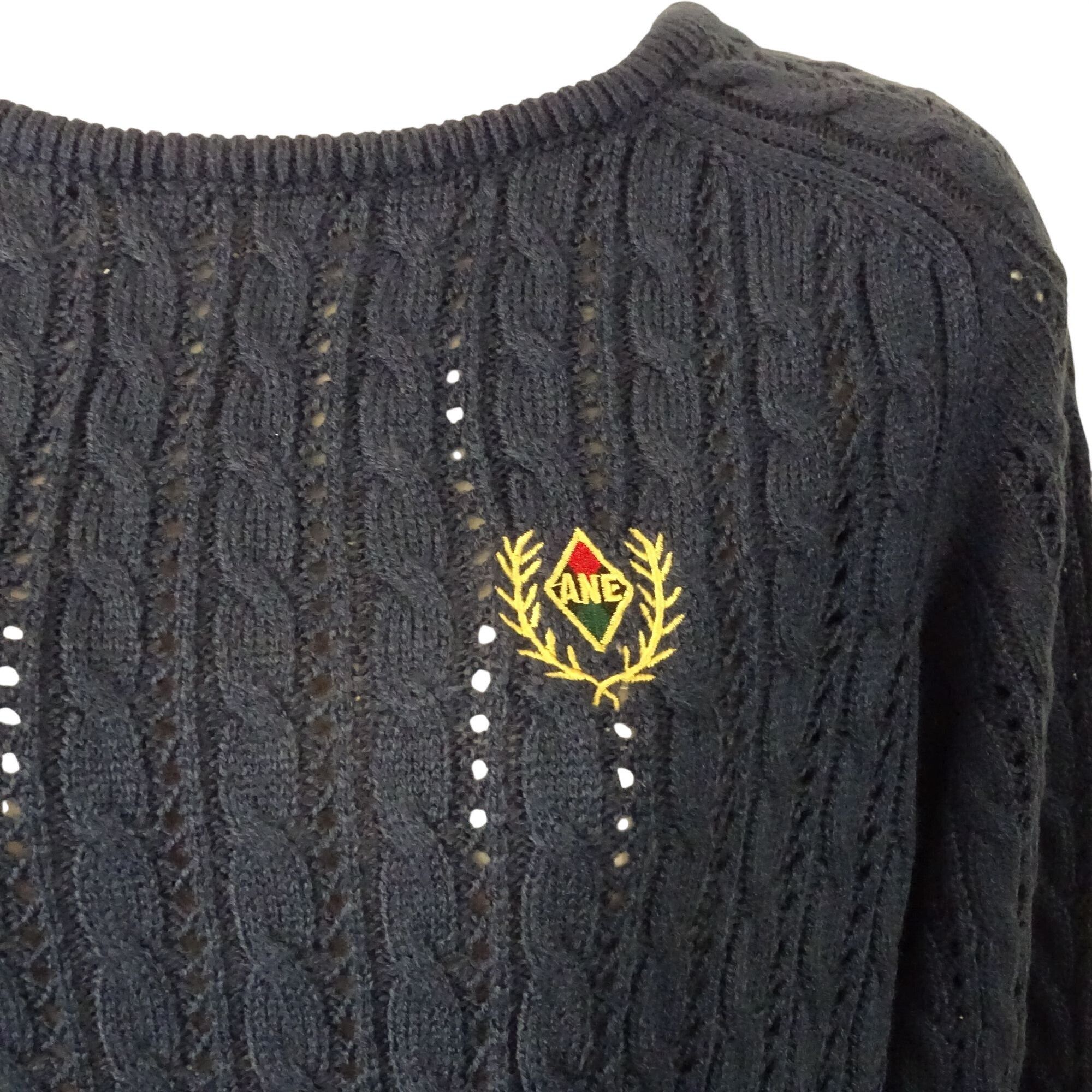 Other Dazy Women Navy Blue Cable Knit Pullover Sweater Size S Size S / US 4 / IT 40 - 3 Thumbnail