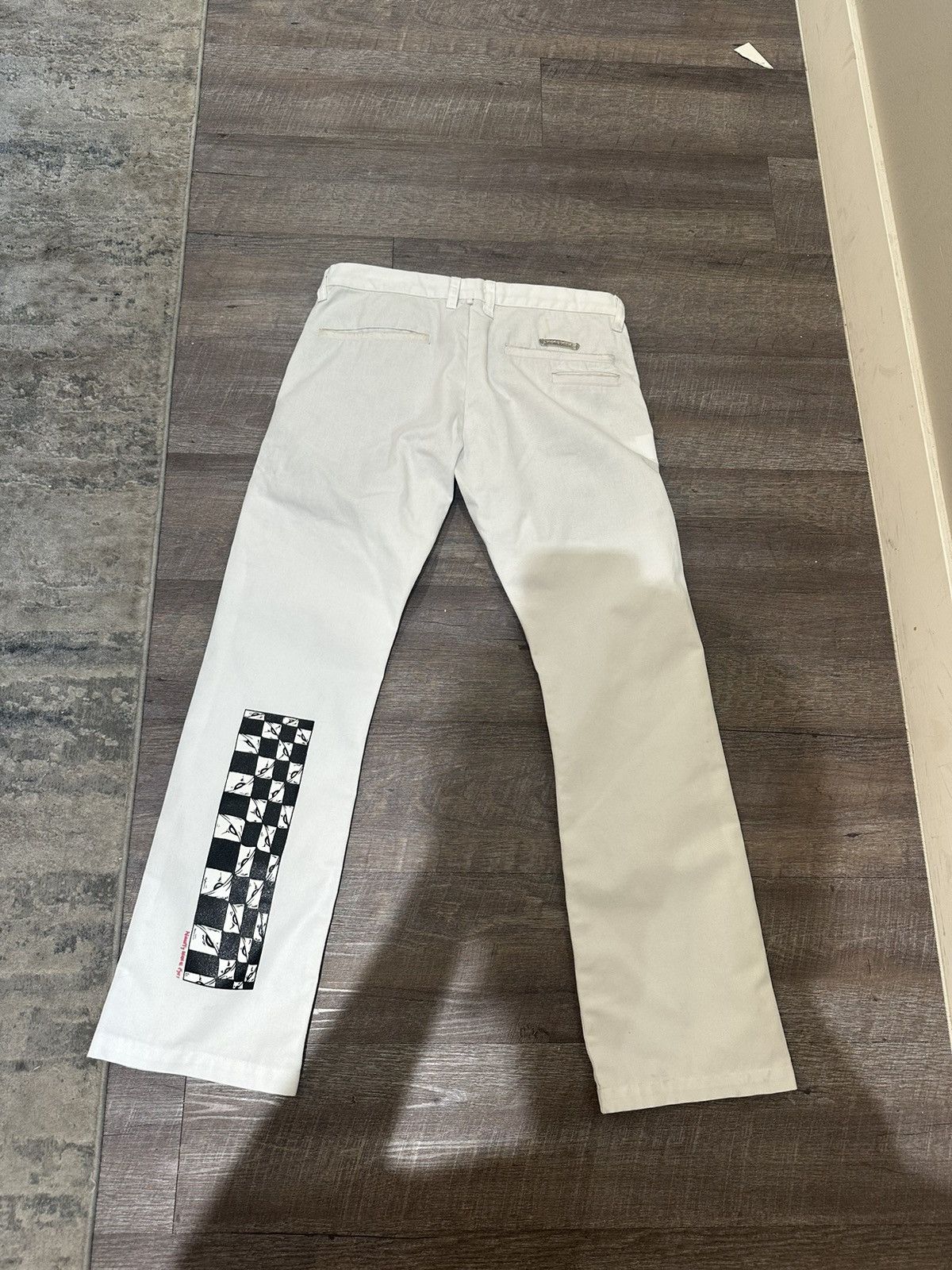 image of Chrome Hearts 99 Chino Pants in White, Men's (Size 32)