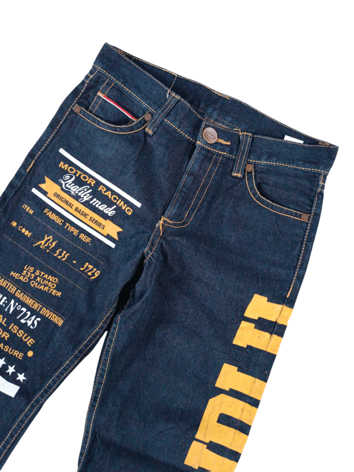 Other Co & Lu Selvedge Big Logo Nice Design Denim Jeans Size US 30 / EU 46 - 6 Thumbnail