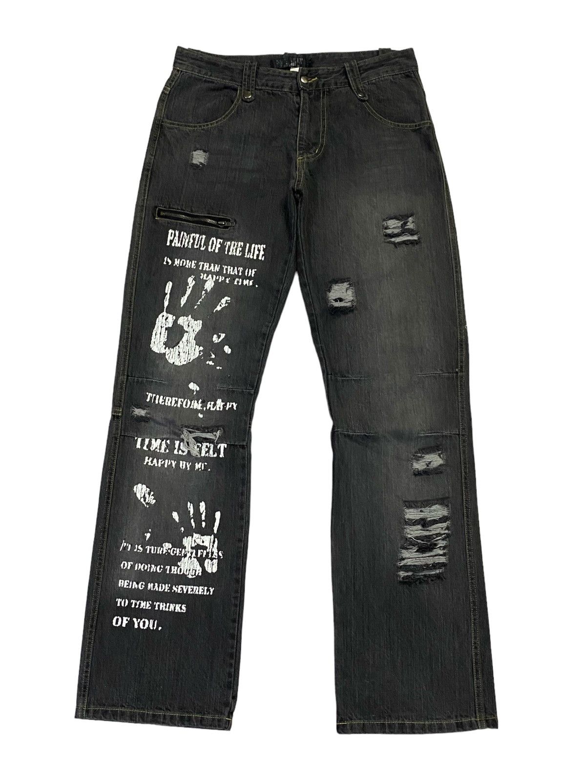 Japanese Brand Sex Pot Revenge Distressed Denim Pants Size US 32 / EU 48 - 2 Thumbnail