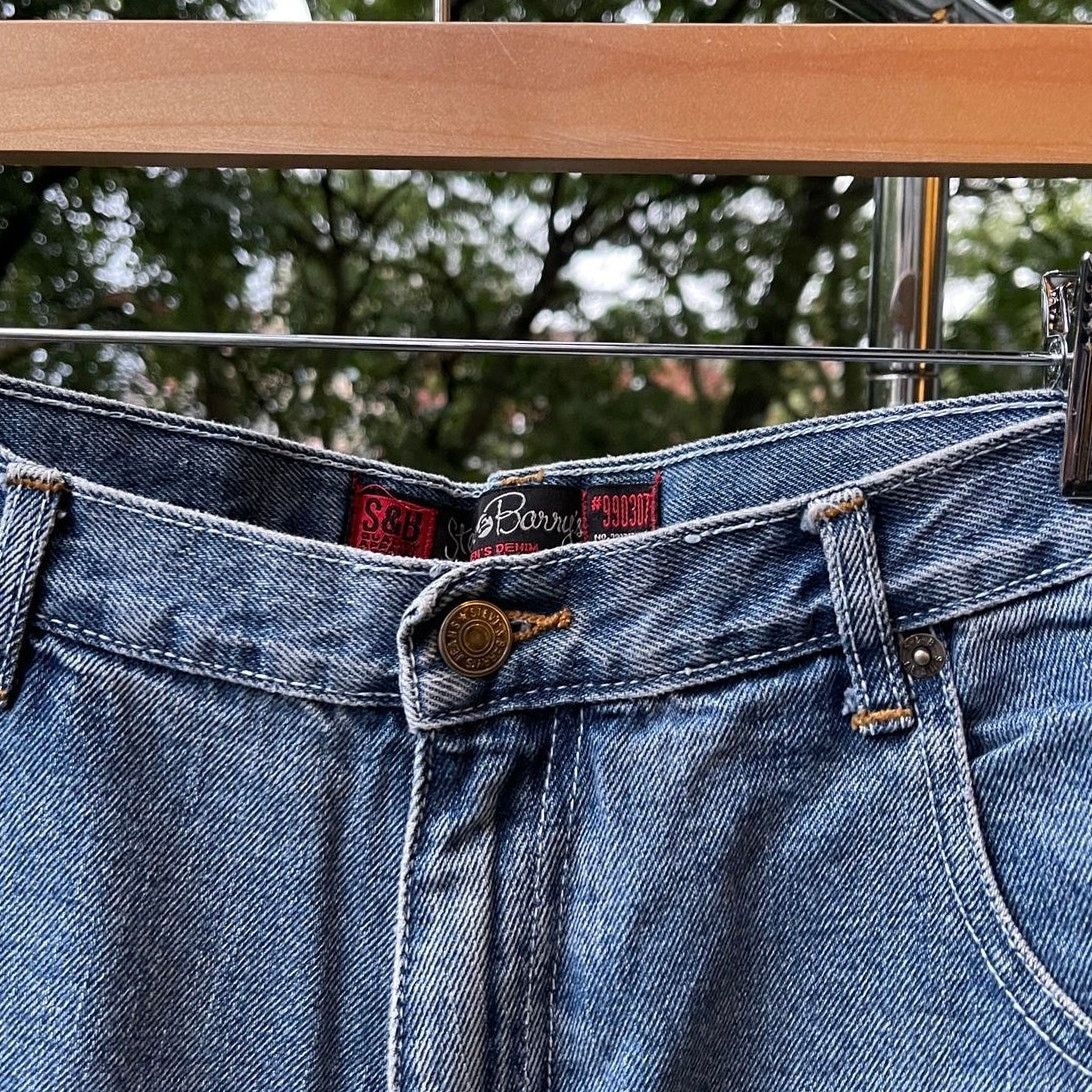 Vintage Y2K Baggy Faded Thrashed Denim Shorts ERD Grunge Jnco Skater Size US 33 - 3 Thumbnail