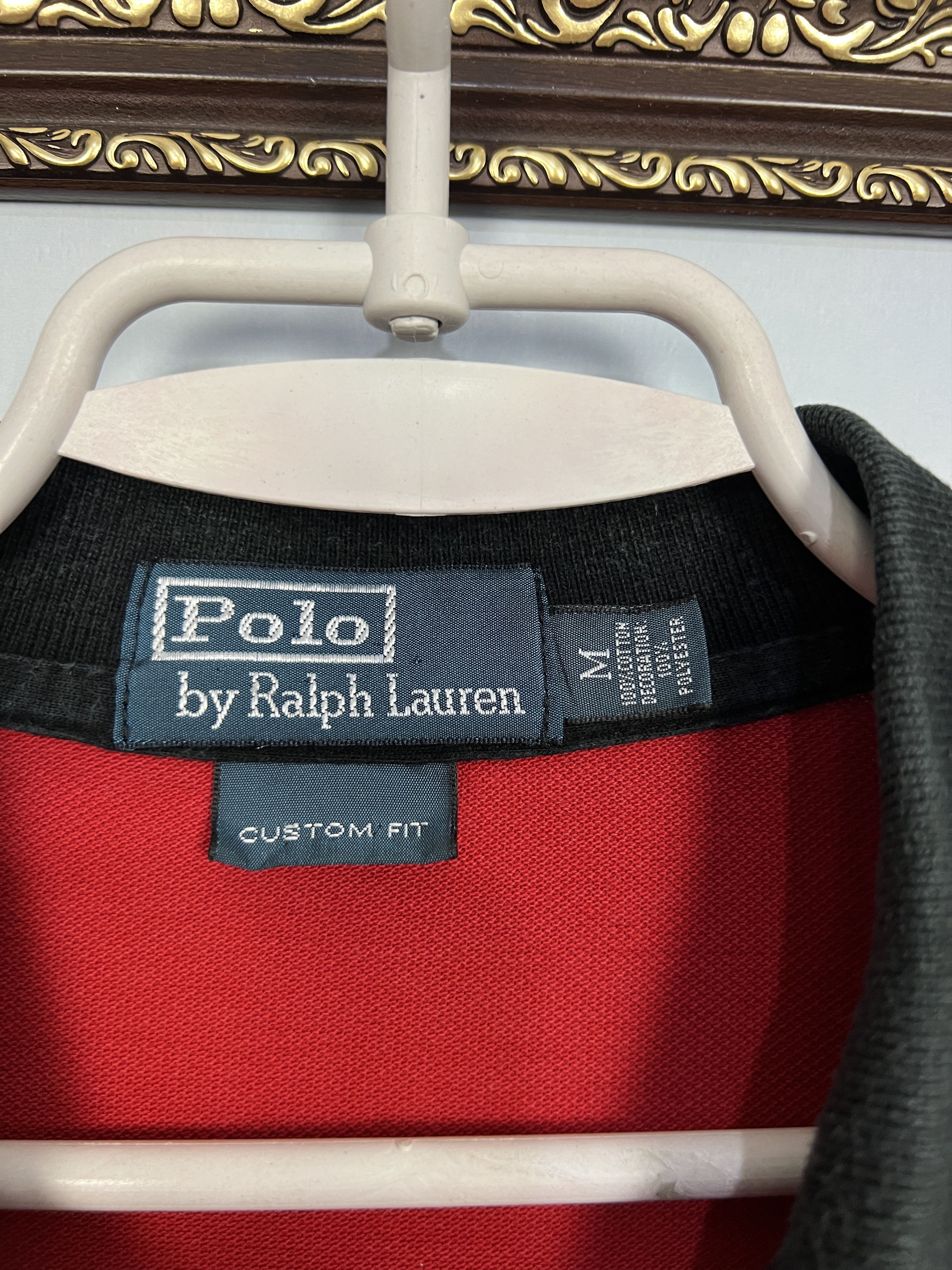 Polo Ralph Lauren Black Watch Red Mens Jersey Shirt Big Logo Spell Out Size US M / EU 48-50 / 2 - 6 Thumbnail