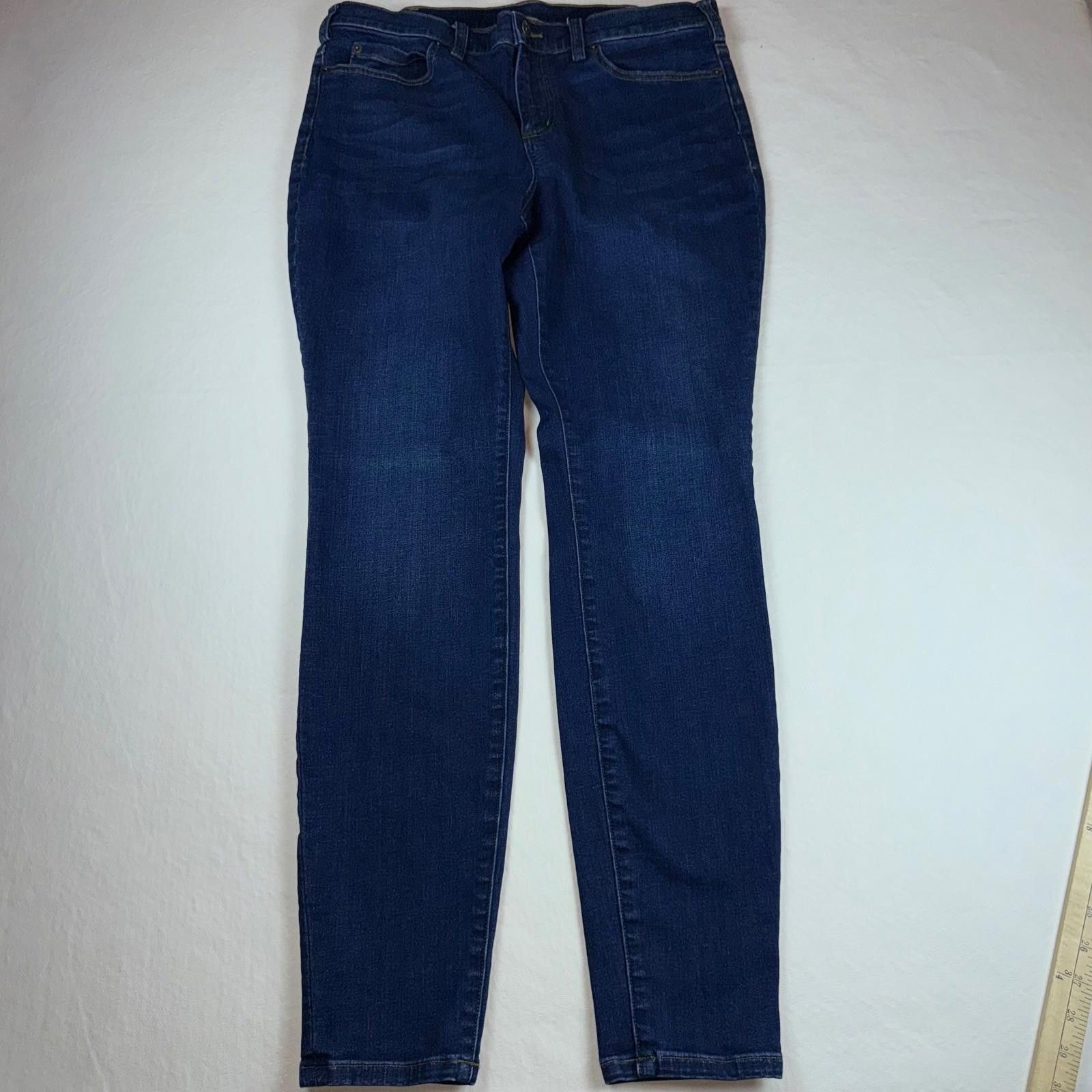 Duluth Trading Company Duluth Trading Co Womens Skinny Jeans Dark Wash 12 Long Size 34" / US 12 / IT 48 - 2 Thumbnail