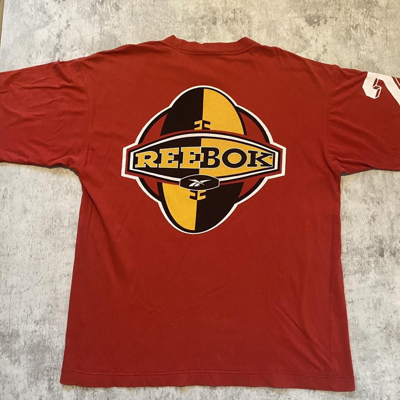 Reebok 90s Red Reebok graphic tee Vintage Retro Boxy Size US L / EU 52-54 / 3 - 1 Thumbnail
