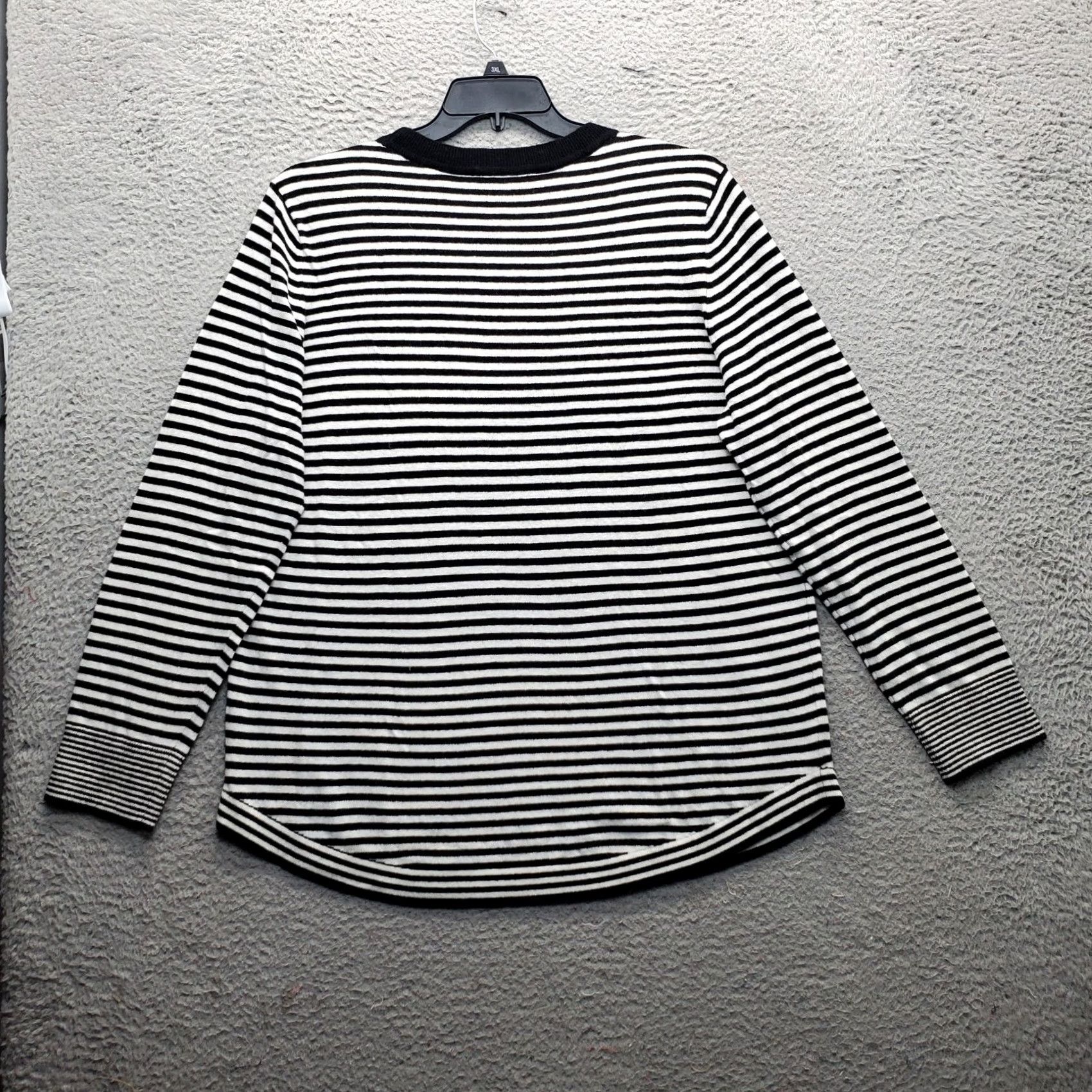 Loft Loft Womens Shirt XXL Multicolor Striped Viscose Raglan Crew Neck Pullover Top Size XXL / US 16-18 / IT 52-54 - 2 Thumbnail