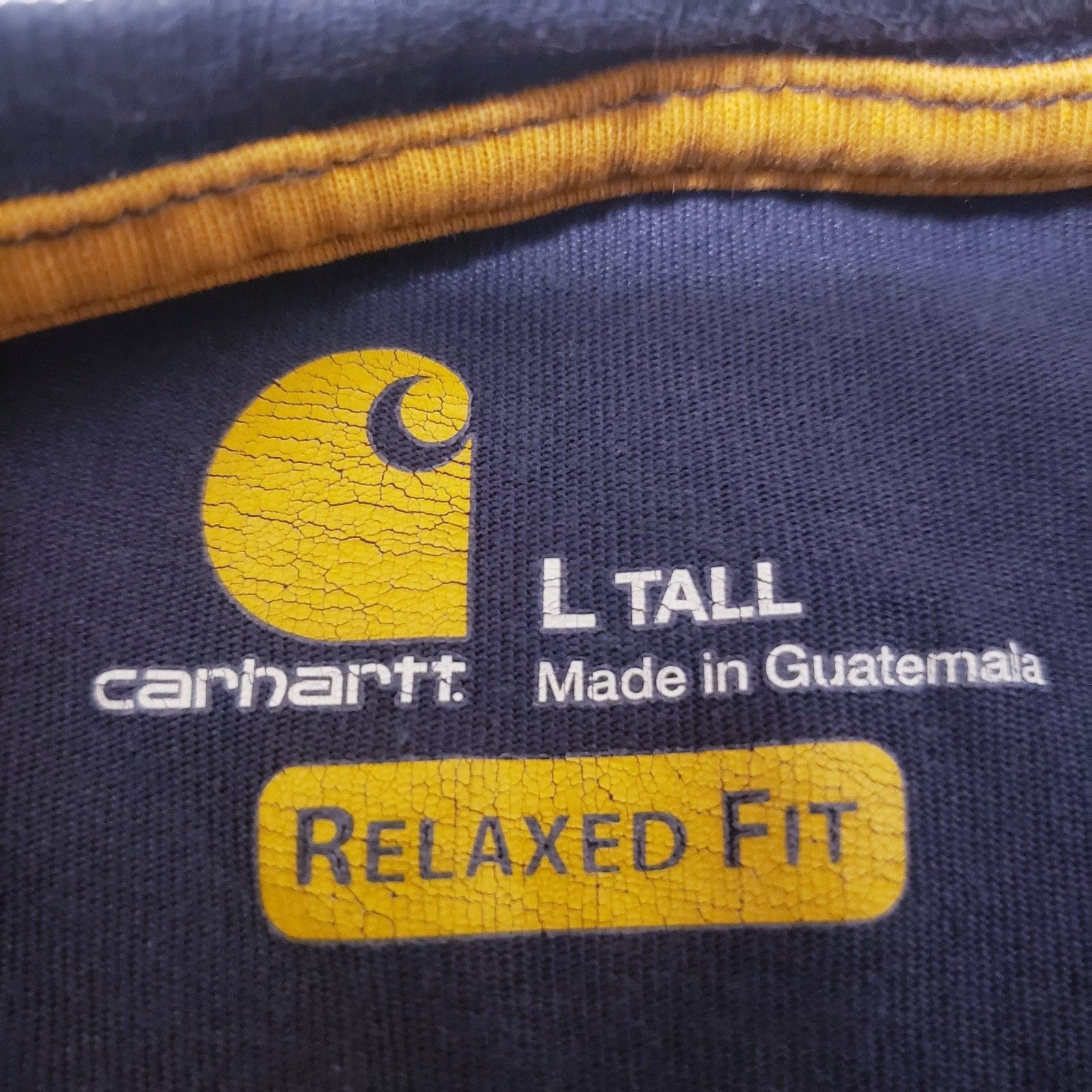 Carhartt Carhartt Men's Long Sleeve Relaxed Pocket Navy Large #D73C Size US L / EU 52-54 / 3 - 3 Thumbnail