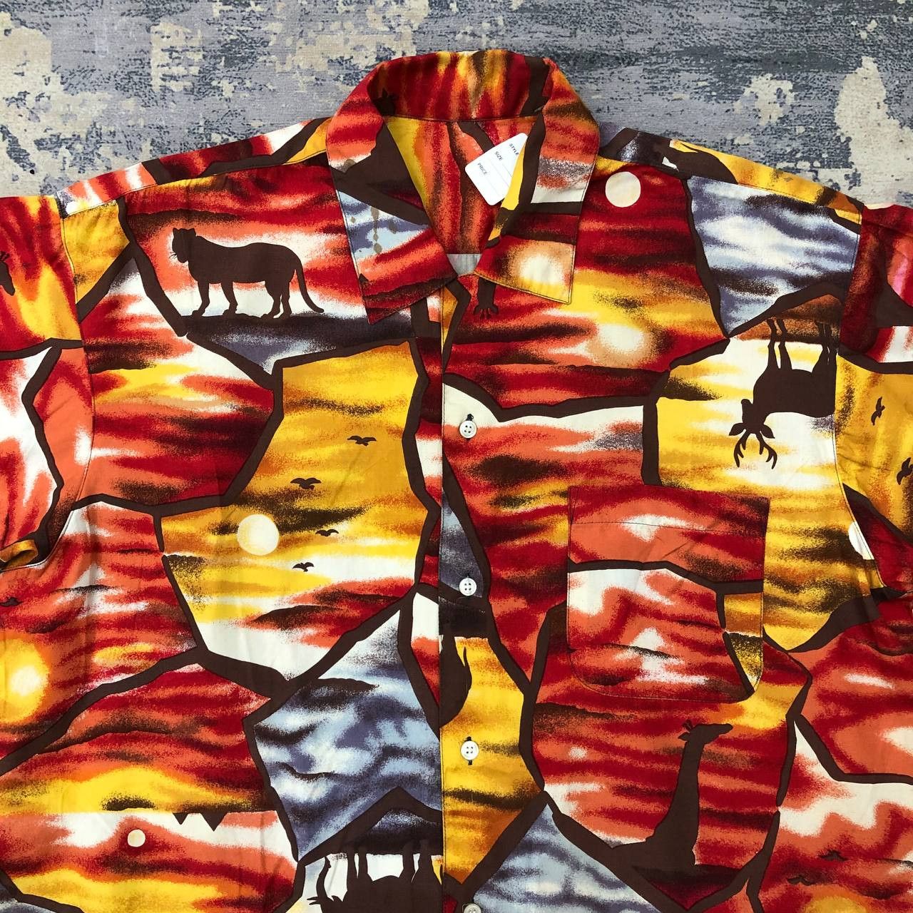 Japanese Brand × Vintage T298 VTG LOUMONJUE MADE IN JAPAN WILD ANIMAL MOTIF SHIRTS Size US L / EU 52-54 / 3 - 5 Thumbnail