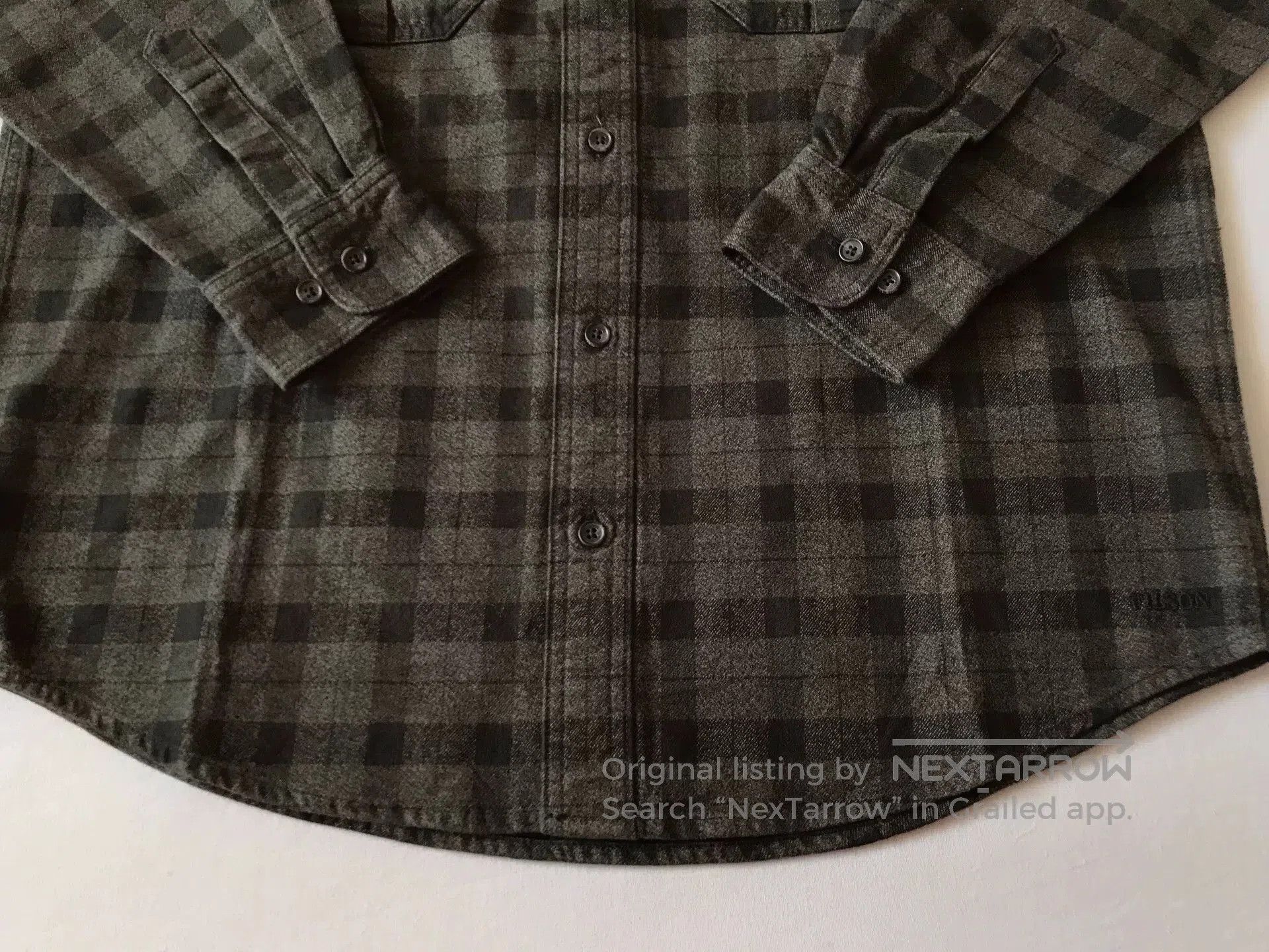 Filson Filson Gray Black Check Flannel Work Shirt. Size US M / EU 48-50 / 2 - 5 Thumbnail