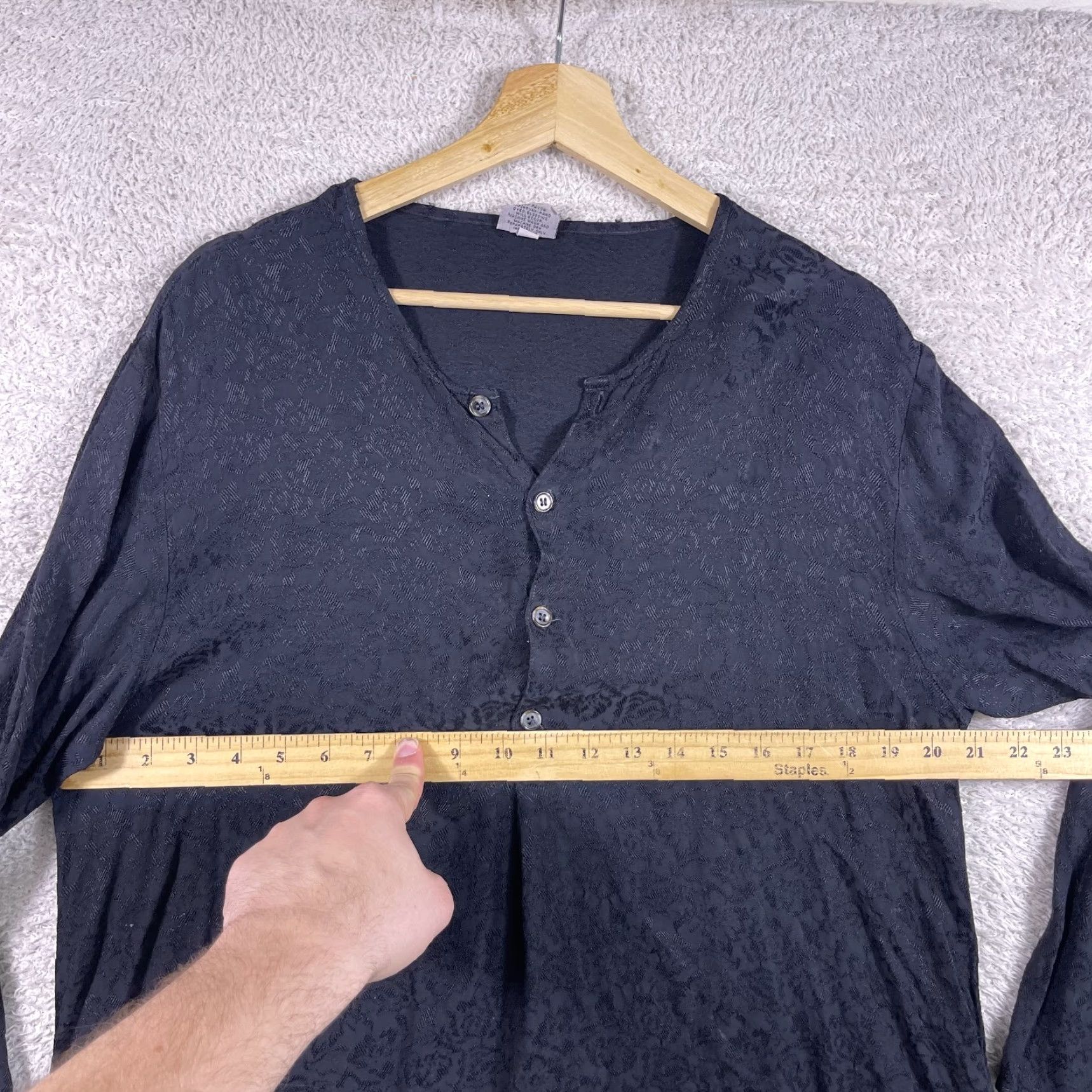 Vintage CP Shades Top Womens Medium Floral Lace Rayon Tunic Blouse USA Boho Lagenlook Size M / US 6-8 / IT 42-44 - 7 Thumbnail