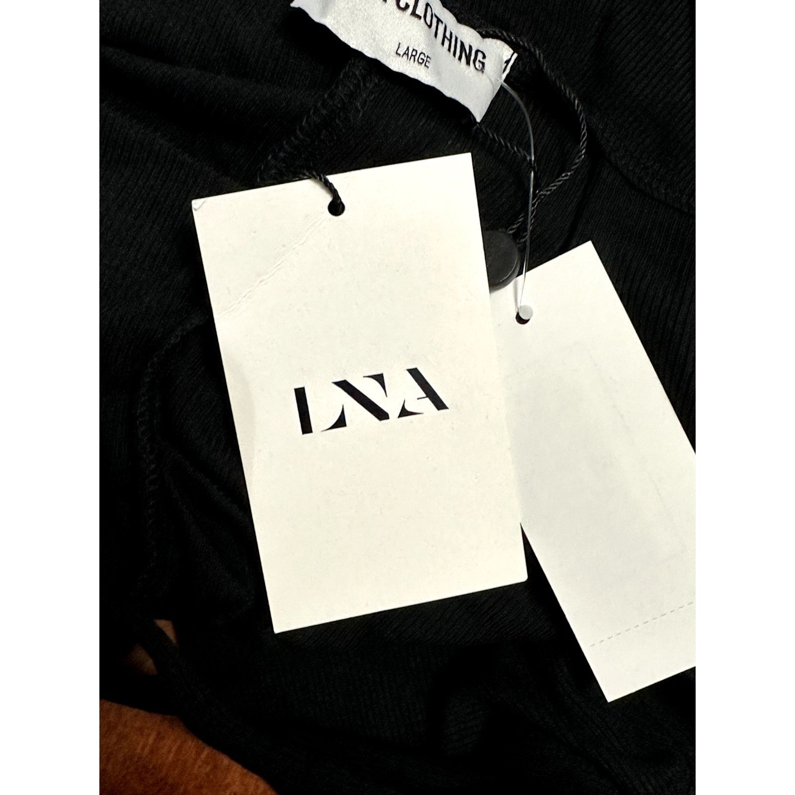 Other LNA Black Ruched Asymmetric Mini Dress Ribbed Bodycon L Fire Size L / US 10 / IT 46 - 8 Thumbnail