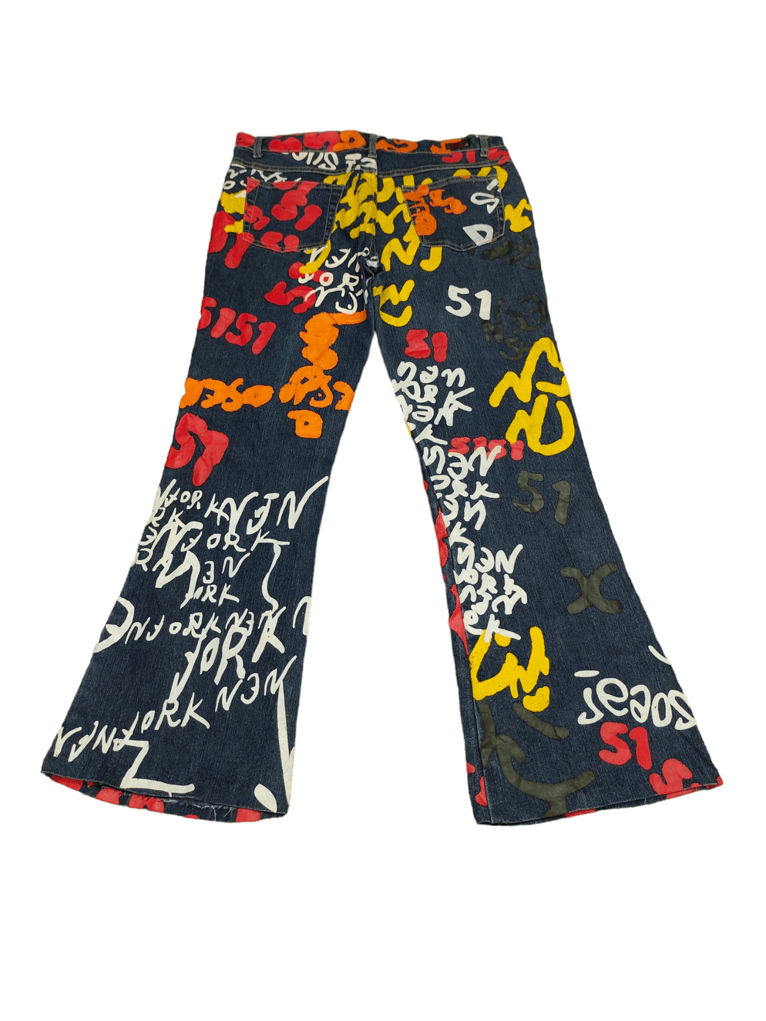 Hysteric Glamour Flare Jeans Neeso Fullprint Bootcut Y2k Goa Jpg Hysterics Size US 32 / EU 48 - 11 Thumbnail