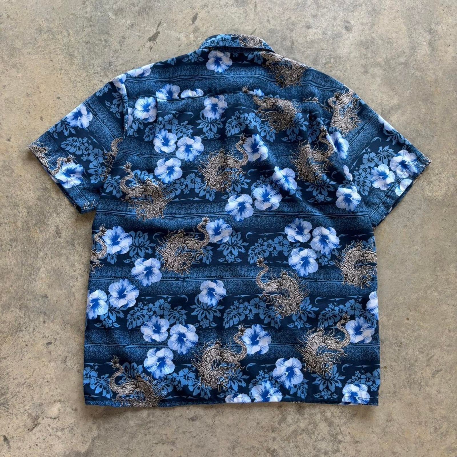 Affliction × JNCO × Vintage Vintage Y2K Dragon Mallcore Hawaiian Style Button Up Shirt Size US L / EU 52-54 / 3 - 4 Thumbnail