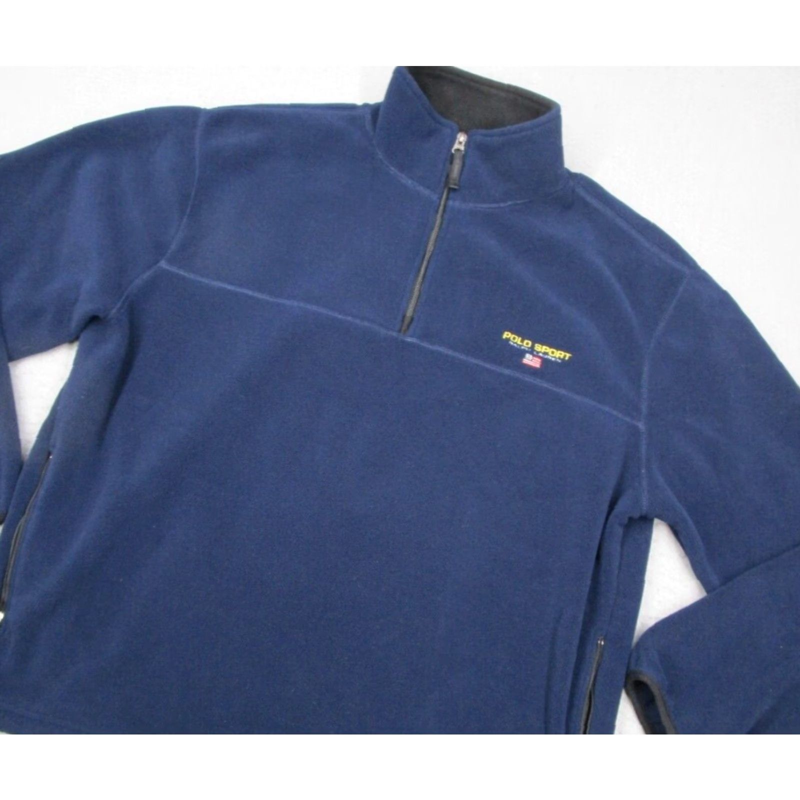 Vintage VINTAGE Polo Sport Ralph Lauren Jacket Men XL Blue Fleece Polartec Pullover 1/4 Zip Embroidered Pockets Logo 90s Outdoor Classic Sports Size US XL / EU 56 / 4 - 2 Thumbnail
