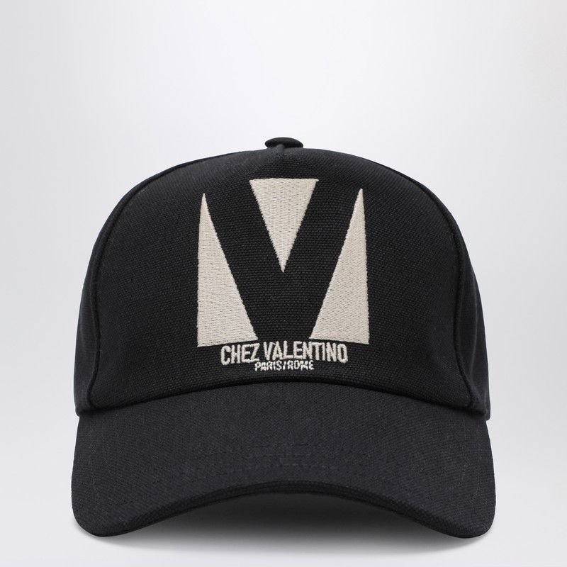 Valentino Valentino Garavani Chez Valentino Black Baseball Cap Size ONE SIZE - 1 Thumbnail