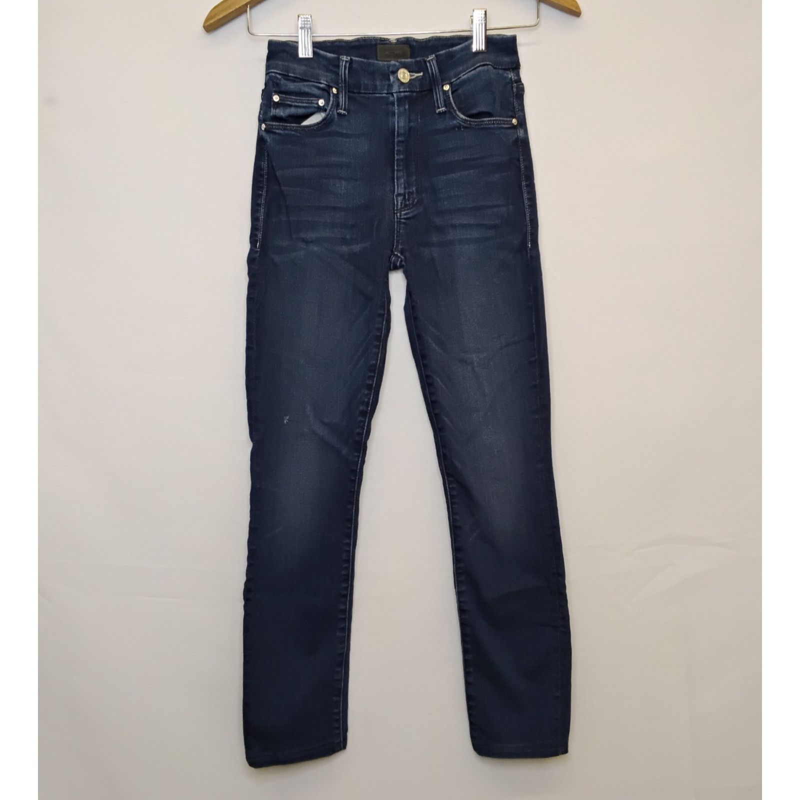 MOTHER Mother The Looker Jeans Women's 24"x25" Dark Wash Skinny Size 24" / US 00 / IT 34 - 2 Thumbnail