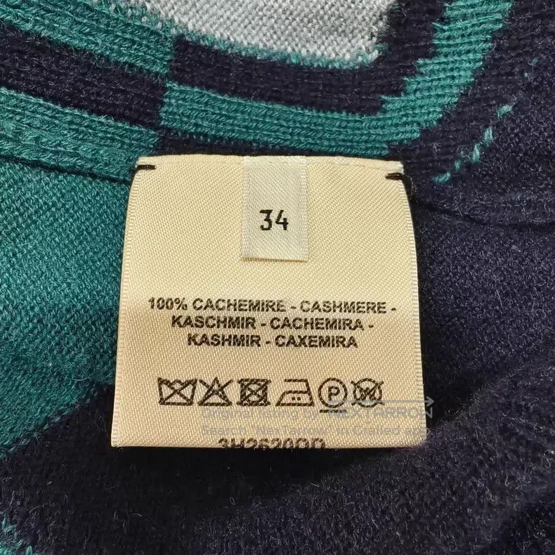 Hermes Hermes Oxford Green Plaid Jacquard Cashmere Sweater Size XXS / US 00 / IT 34 - 4 Thumbnail