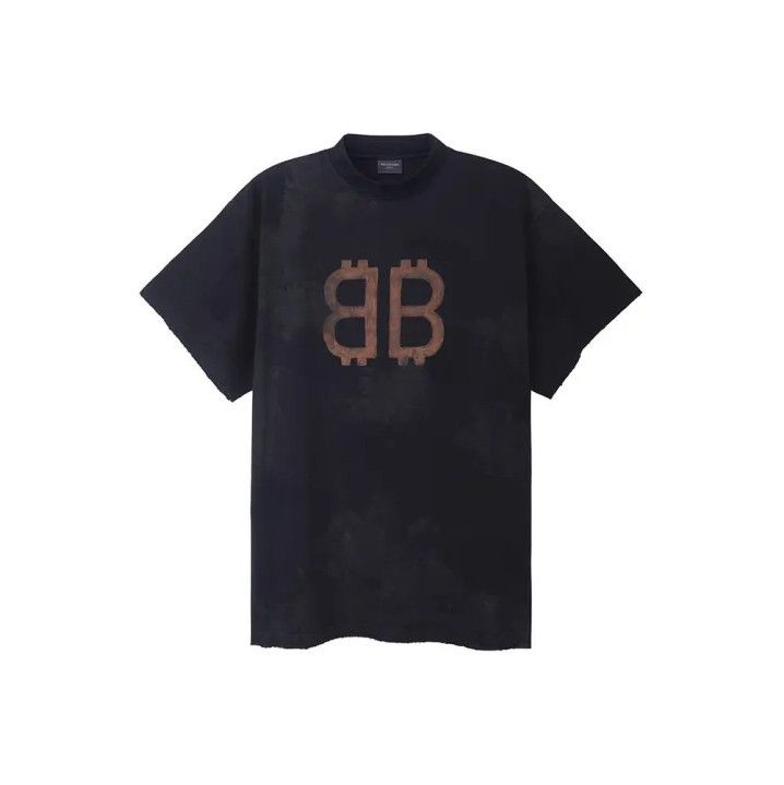 Balenciaga Balenciaga FW23 Black Oversized Logo T-Shirt Size US L / EU 52-54 / 3 - 1 Thumbnail