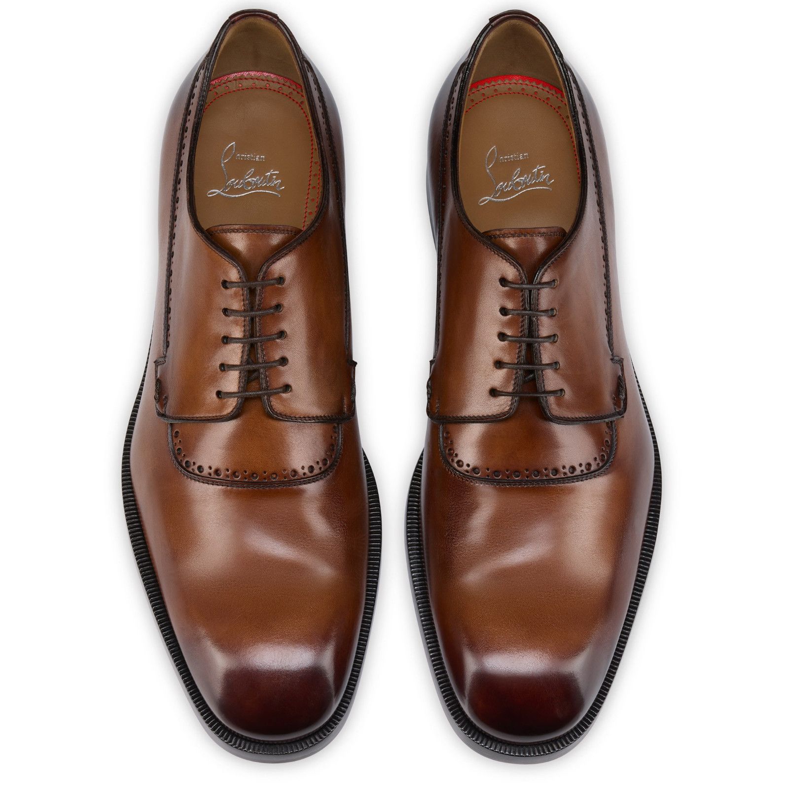 Christian Louboutin Christian Louboutin Sartoby Flat Brown Leather Derby 45 12 Size US 12 / EU 45 - 9 Thumbnail