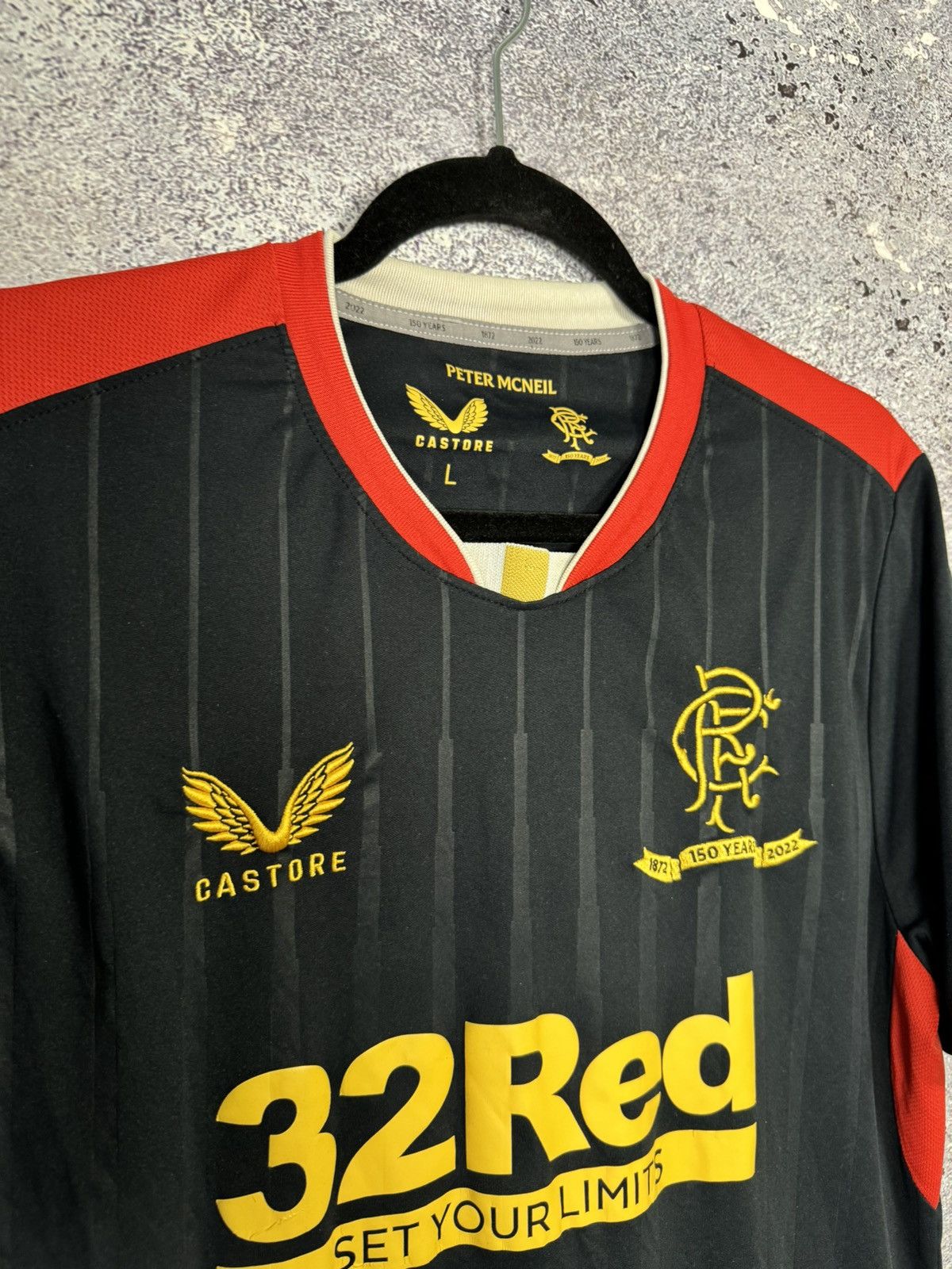 Castore × Vintage Vintage Rangers FC 2021/22 Away Castore Soccer Jersey Size US L / EU 52-54 / 3 - 7 Thumbnail