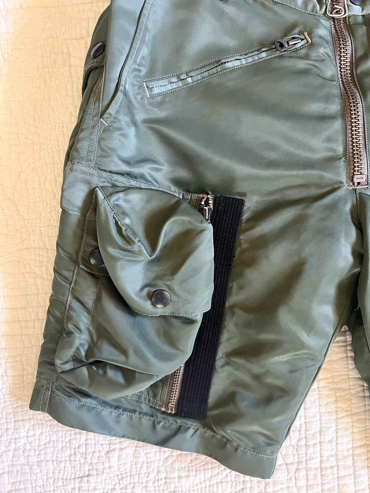 Porter Archive Labrat x Porter MA-1 Olive Shorts Size Small Size US 30 / EU 46 - 4 Thumbnail